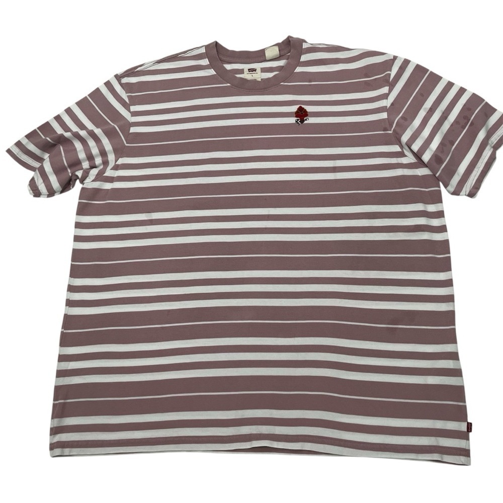 Levi's Striped Mauve and White Tee